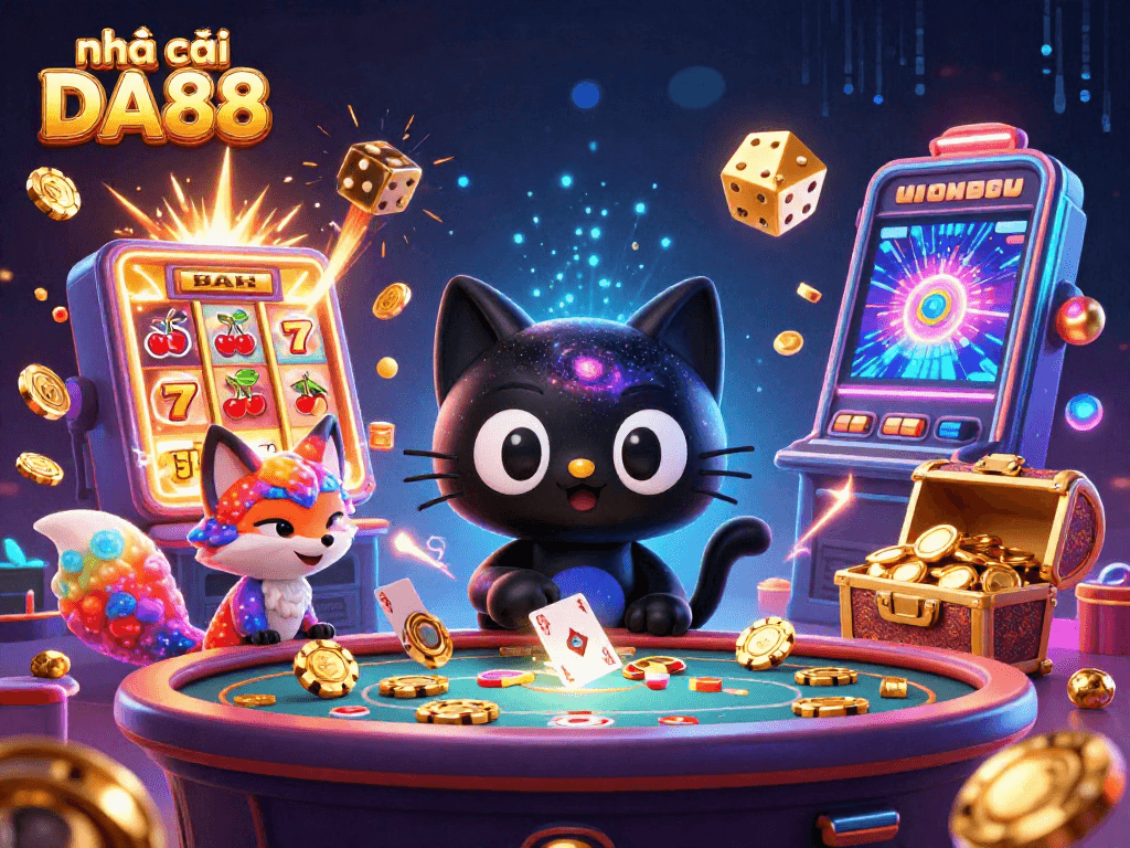 Experience thrilling gameplay at nhà cái DA88 with a cosmic casino scene bursting with excitement and winning opportunities.