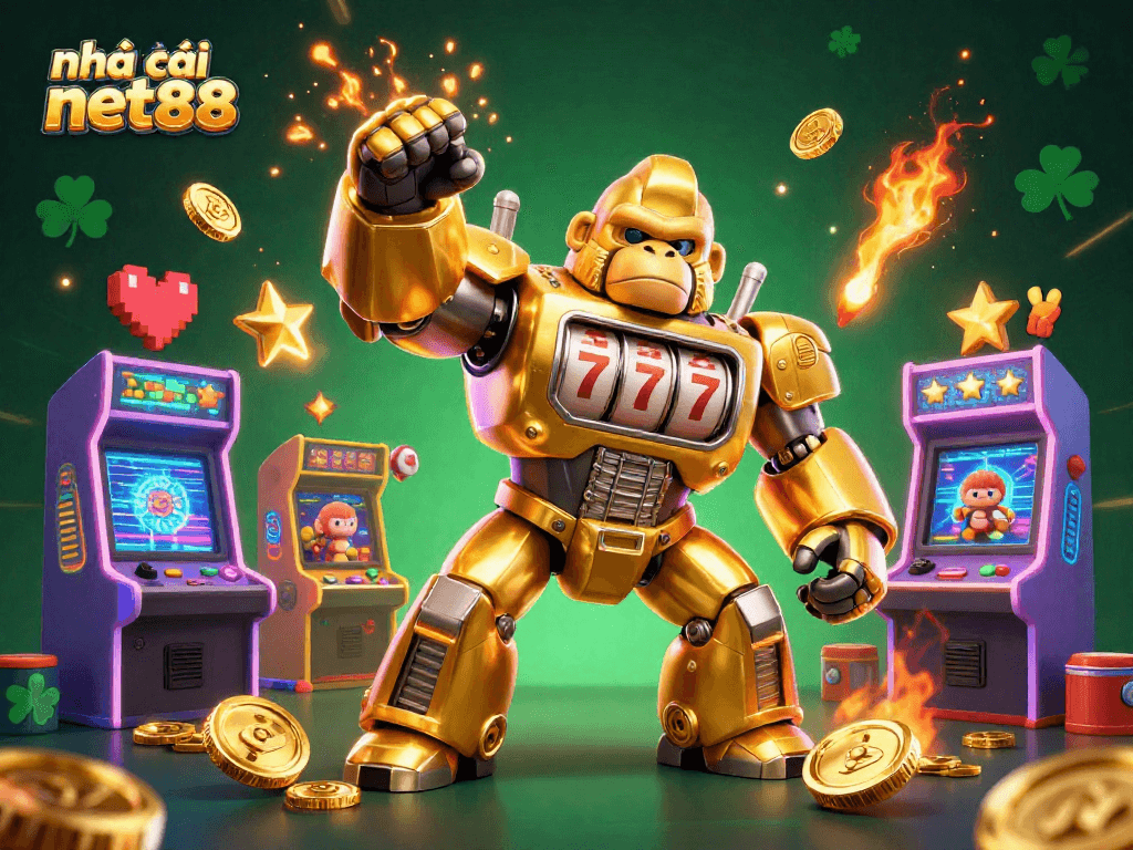Join the fun at nhà cái net88 with vibrant 3D gaming characters and exciting casino elements.
