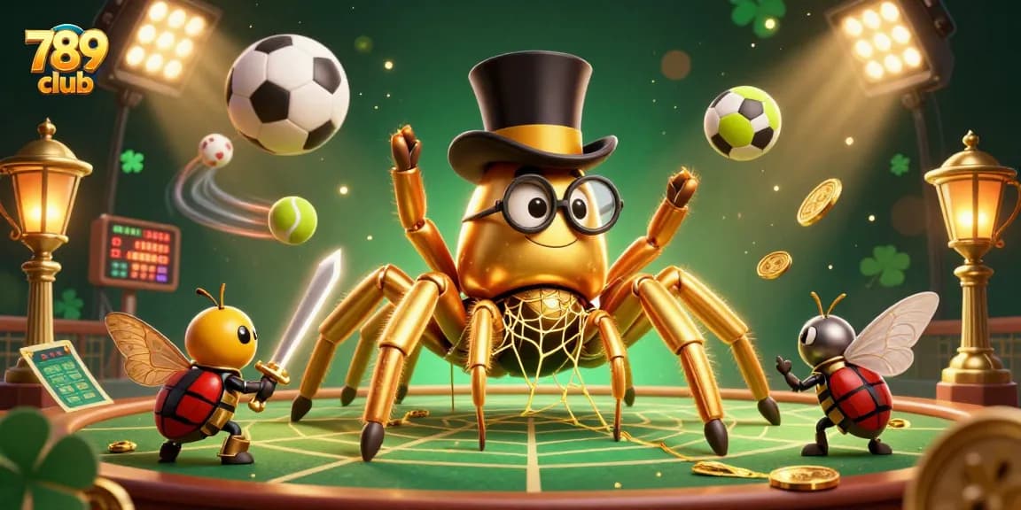 Chơi tựa game tại 789 club cùng nhện vàng khổng lồ trong không gian cá cược thú vị.