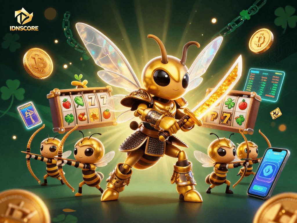 Engage with IDNSCORE through an exciting loyalty points event featuring themed slot elements.