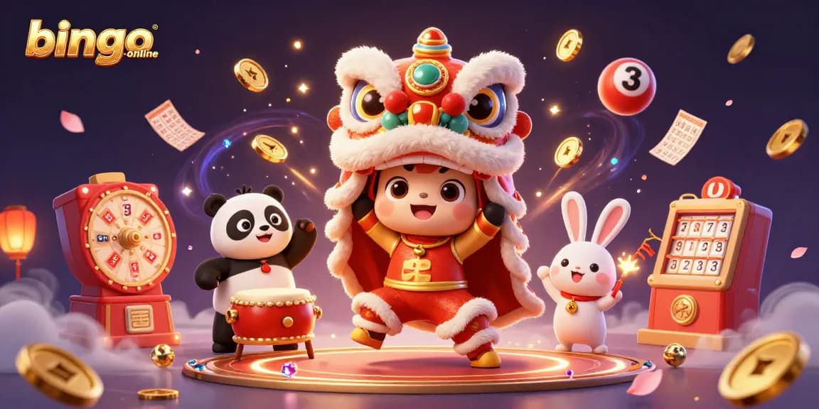 Experience the thrill of bingo gameplay with bingo-game-online featuring festive characters and vibrant casino elements.