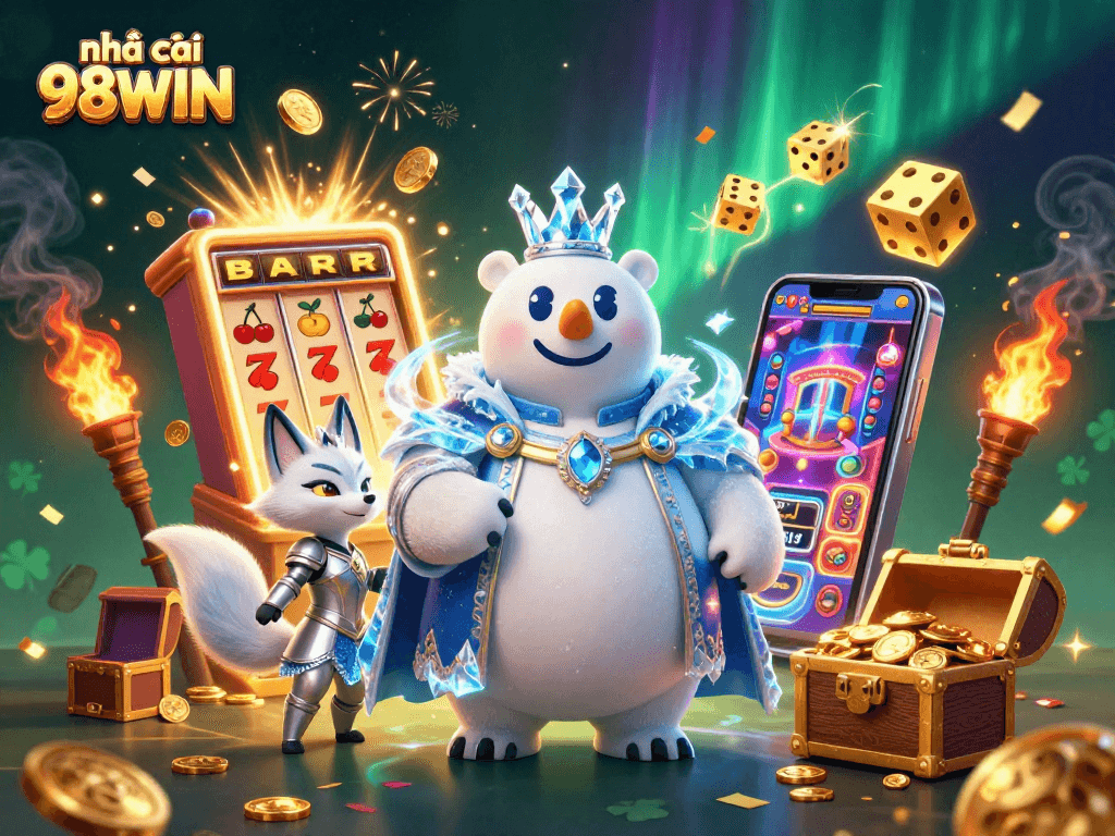 Engage with thrilling games at nhà cái 98WIN featuring immersive slot machines and energetic characters.