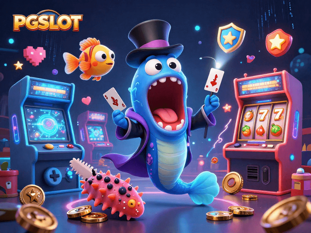 Play thrilling PGSLOT games with vibrant characters and magical elements in a captivating underwater setting.