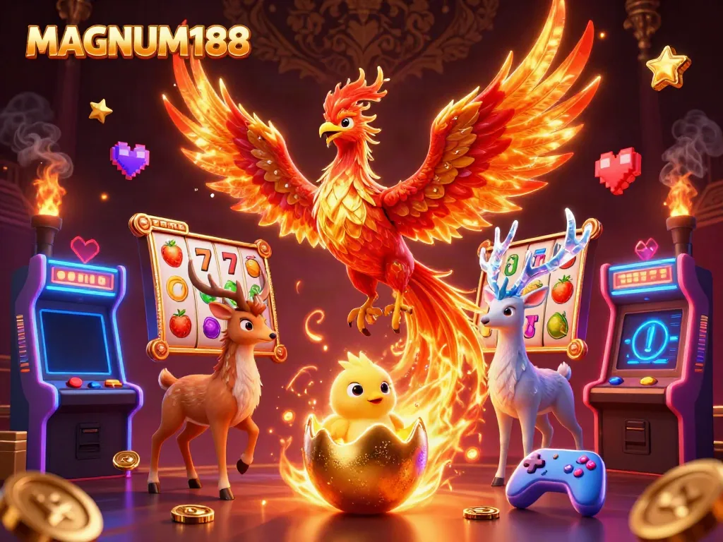 Experience thrilling wins at MAGNUM188 with dynamic slot game action and vibrant casino elements.