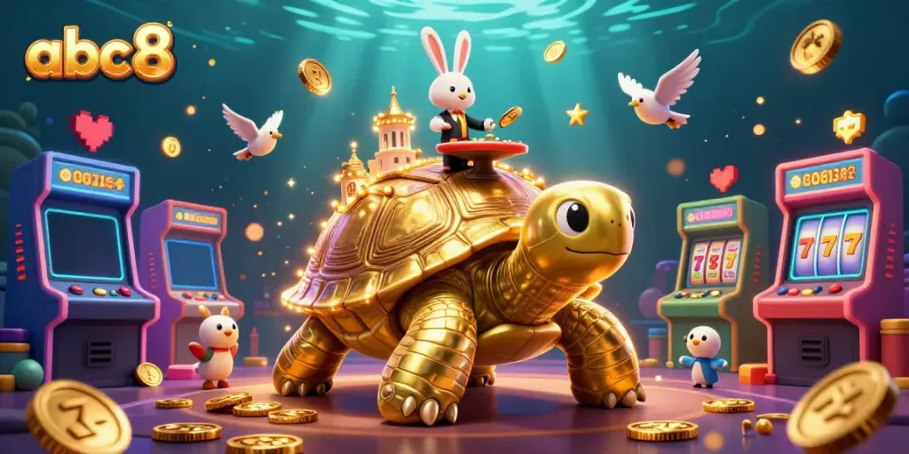 Experience the thrill of abc8 as vibrant characters come alive in a dynamic casino scene.
