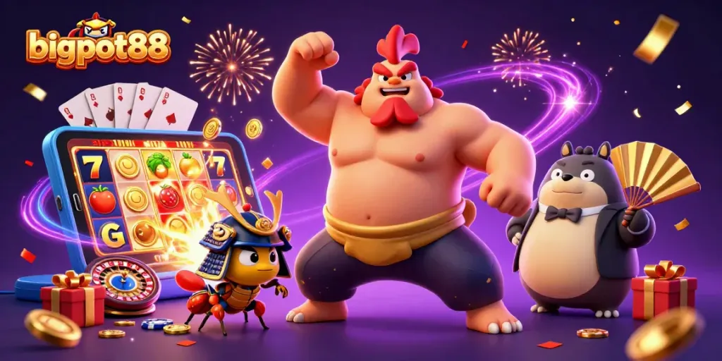 bigpot88 menghadirkan suasana kasino yang seru dengan karakter unik dan permainan slot yang menarik.