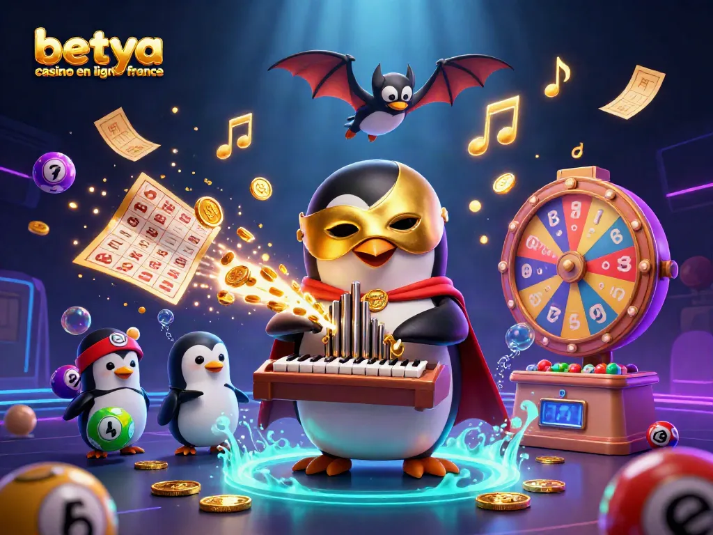 Experience the allure of betya casino en ligne france with a vibrant 3D illustration of thrilling games and prizes.