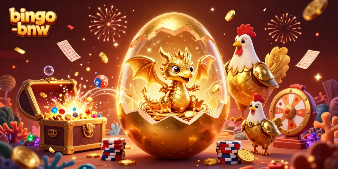 Experience thrilling gameplay with bingo-bnw's detailed illustration of a golden dragon among poker chips.