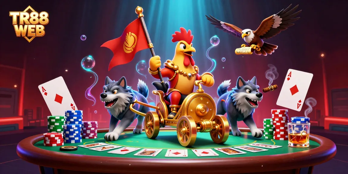 Experience thrilling gaming action at TR88 WEB with a dynamic rooster warlord scene.