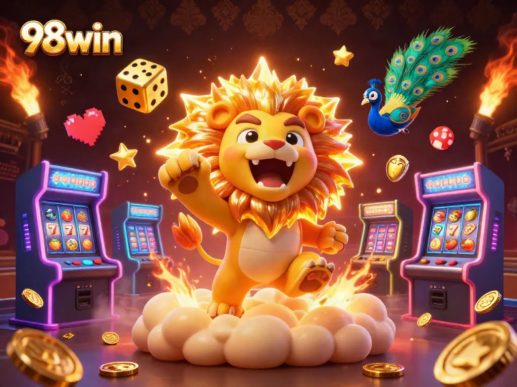 Experience thrilling gameplay and jackpots with 98win's captivating casino illustrations.