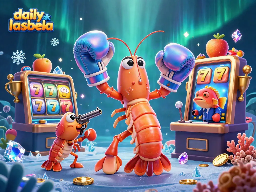 Engage with daily ak lasbela slots through vibrant 3D illustration featuring life-like casino characters and elements.