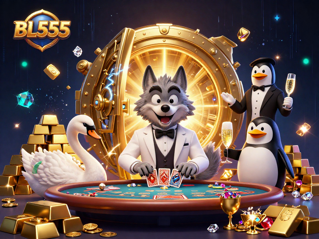 Experience the thrill at BL555 with a lively baccarat game with unique characters and dazzling treasures.