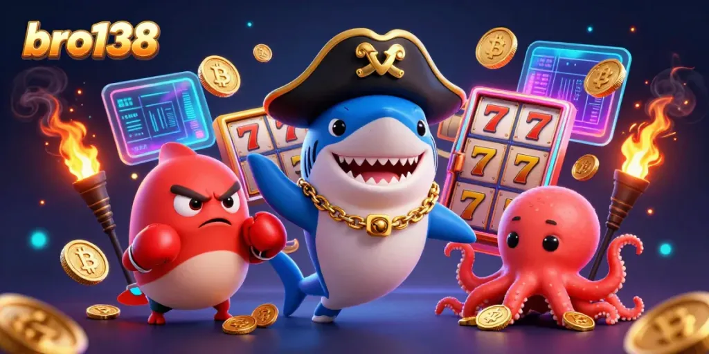Experience exciting gameplay with bro138's vibrant pirate characters and dynamic slot elements!
