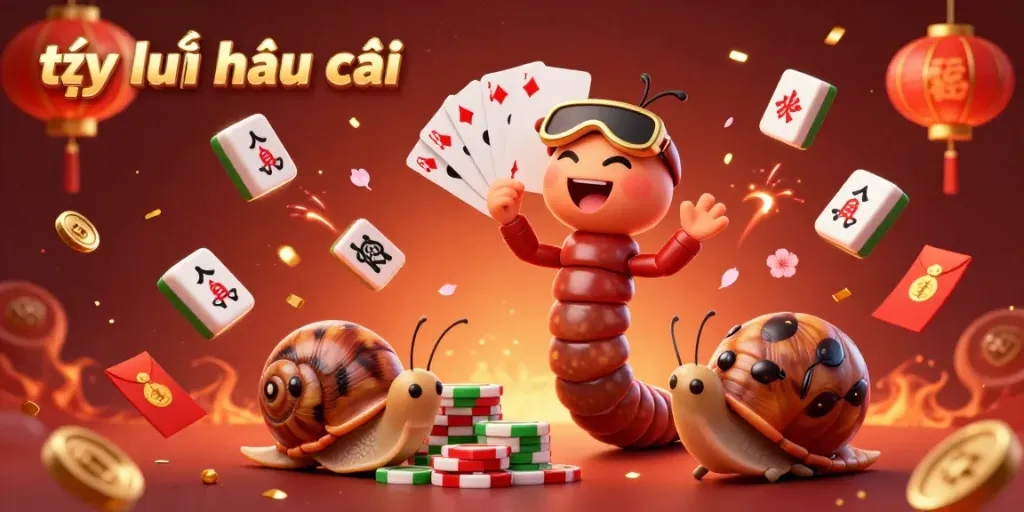 Experience the thrill of tỷ lệ nhà cái with dynamic characters and vibrant game elements in a lively casino scene.