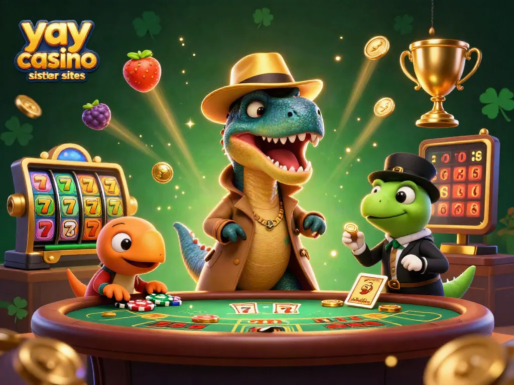 Experience exciting gameplay with yay casino sister sites at a colorful casino scene featuring unique characters.