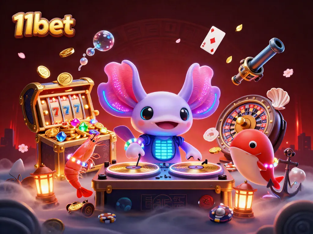 Experience thrilling gameplay with 11bet in a vibrant underwater casino scene.