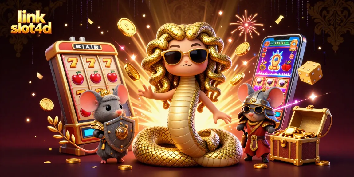 Topup game favorit dengan link slot4d dan jackpot berlimpah dalam ilustrasi 3D menarik
