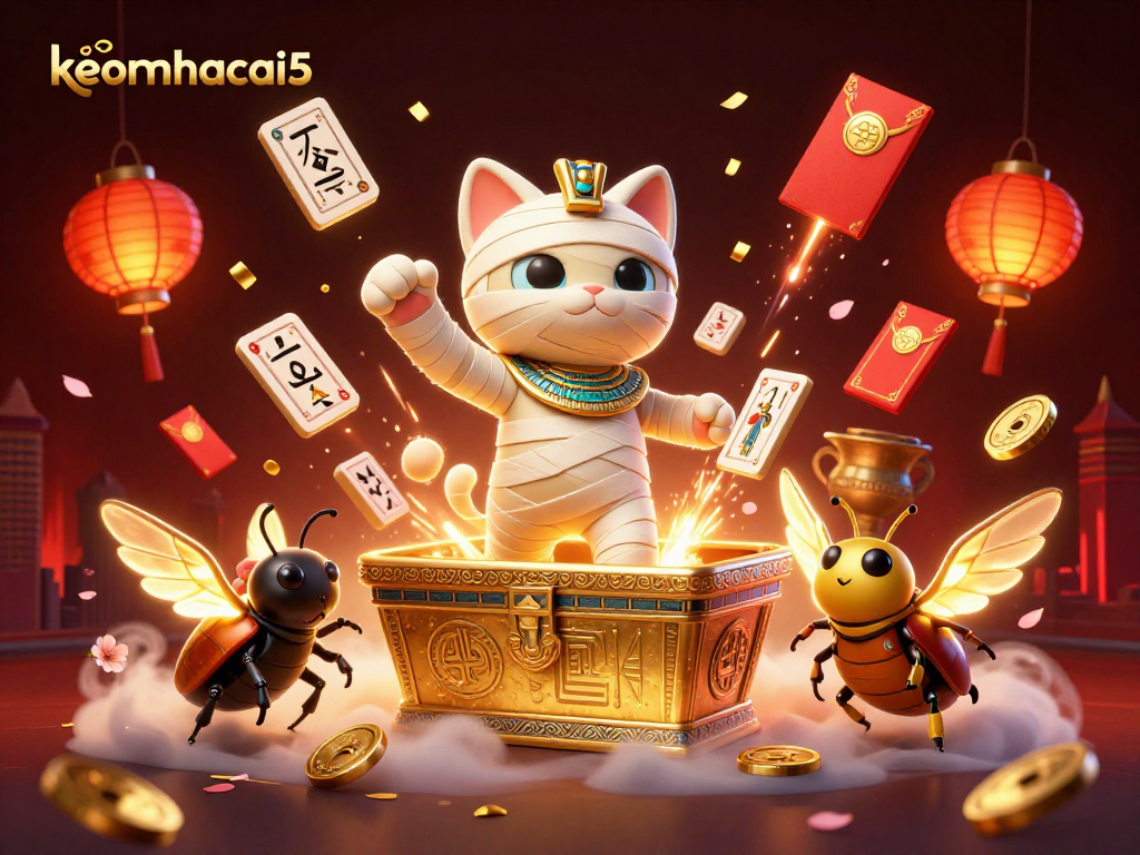 Experience thrilling gameplay action with keonhacai5 in a vibrant casino scene.