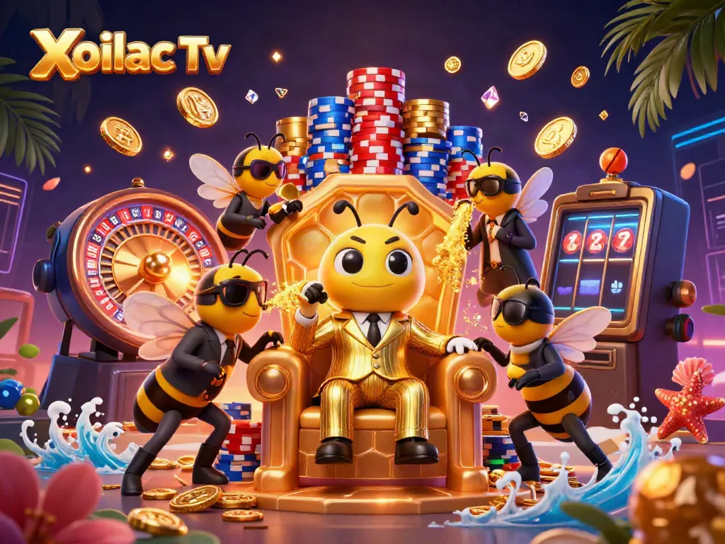 Xoilac Tv offers thrilling 3D casino visual with engaging characters and dynamic symbols.