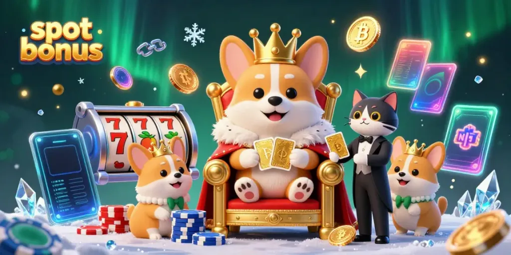 Experience the excitement of slot bonus adventures with a royal corgi and fantastical elements.