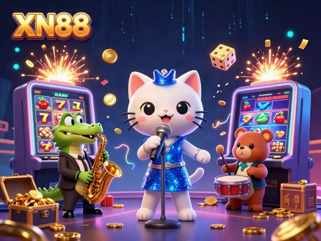 Experience the excitement of XN88 with vibrant characters and dazzling jackpot scenes.