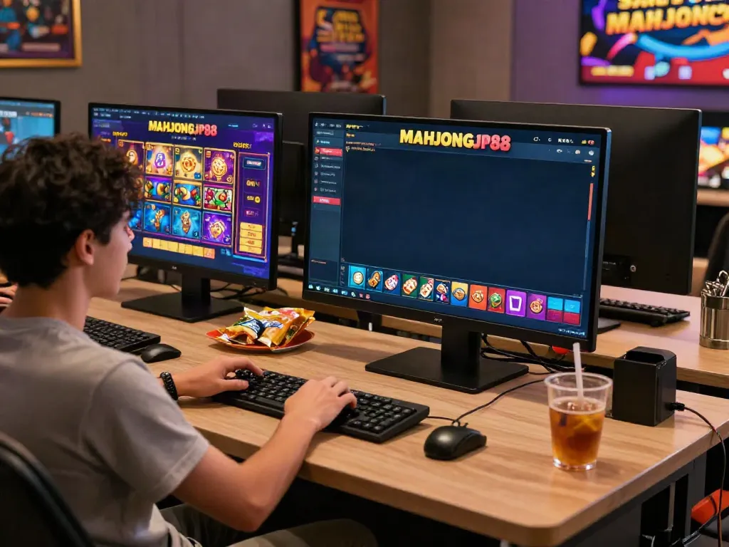 Player enjoying Slot MAHJONGJP88 on a vibrant gaming platform interface.