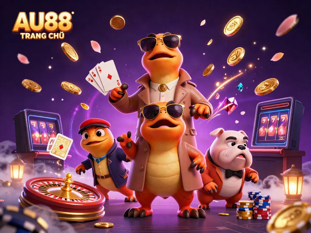 Experience fun at AU88 TRANG CHỦ with raptors in disguise entering the thrilling casino
